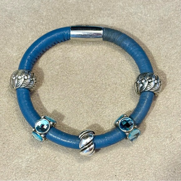 Brighton silver bead with swirls & clear crystals around center Retired - Picture 6 of 6